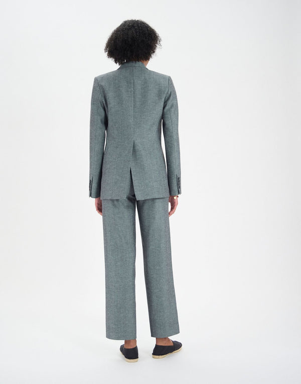 Ines De La Fressange Veste Thadee En Lin Mélangé Grise