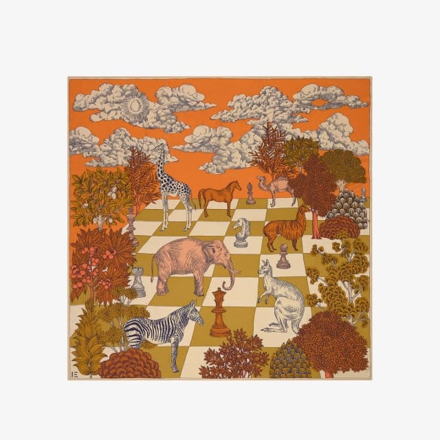 Inouï Editions Carré En Cachemire 130 - Magnus - Orange