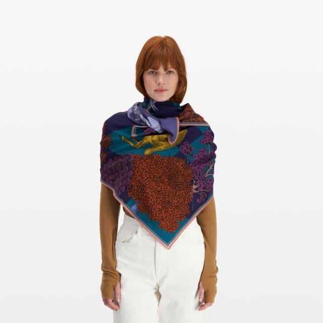 Inouï Editions Carré En Cachemire 130 - Magnus - Vert Foncé