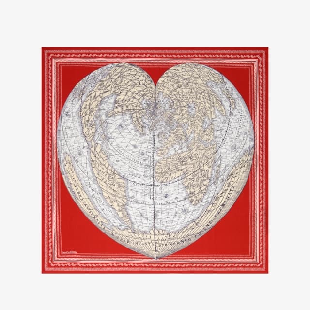 Inouï Editions Carré 100 - Mappemonde - Rouge