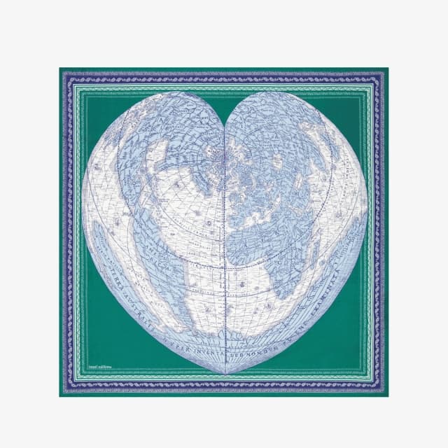 inouï editions Carré 100 - Mappemonde - Vert