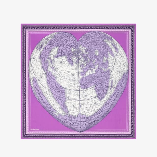 Inouï Editions Carré 100 - Mappemonde - Violet