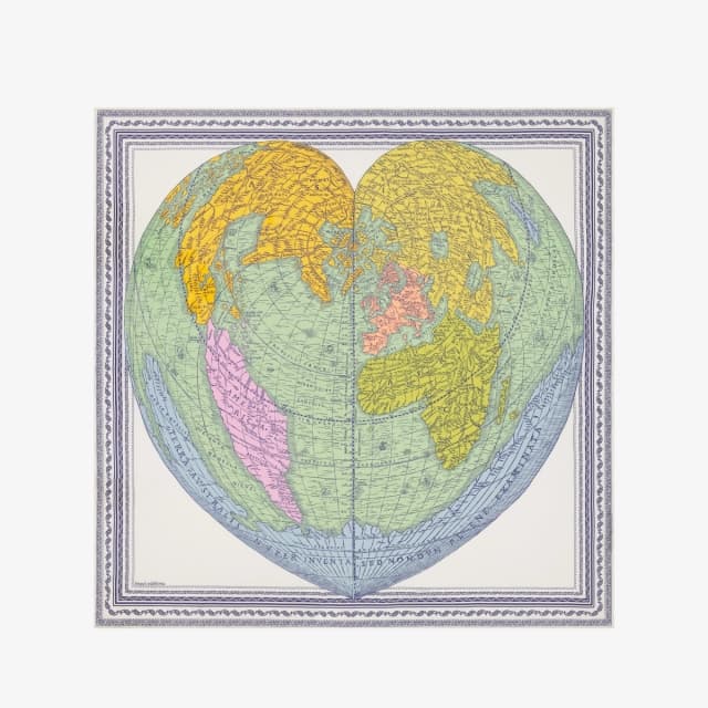 Inouï Editions Carré 130 - Mappemonde - Blanc