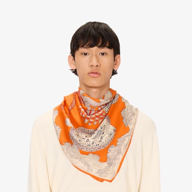 inouï editions Carré 130 - Poseidon - Orange