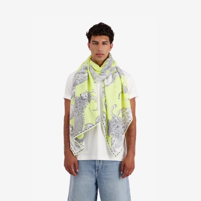 inouï editions Écharpe 100 - Astrologie - Vert Citron