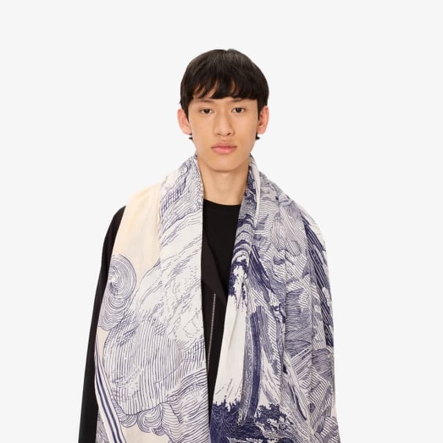 inouï editions Écharpe 100 - Balthazar - Bleu Marine