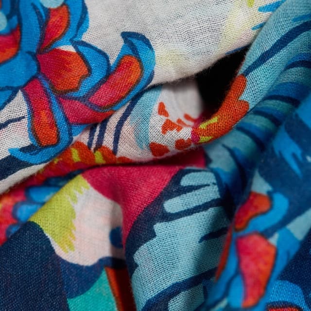 Inouï Editions Écharpe 100 - Hawai - Bleu