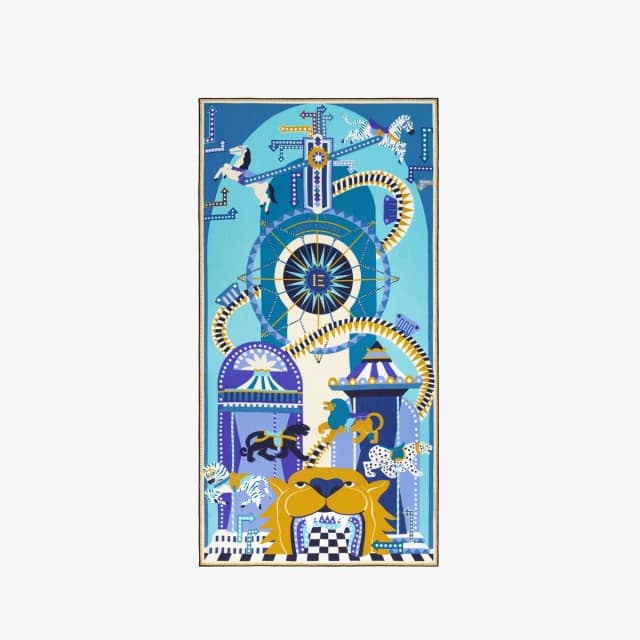 Inouï Editions Écharpe 100 - Rollercoaster - Bleu