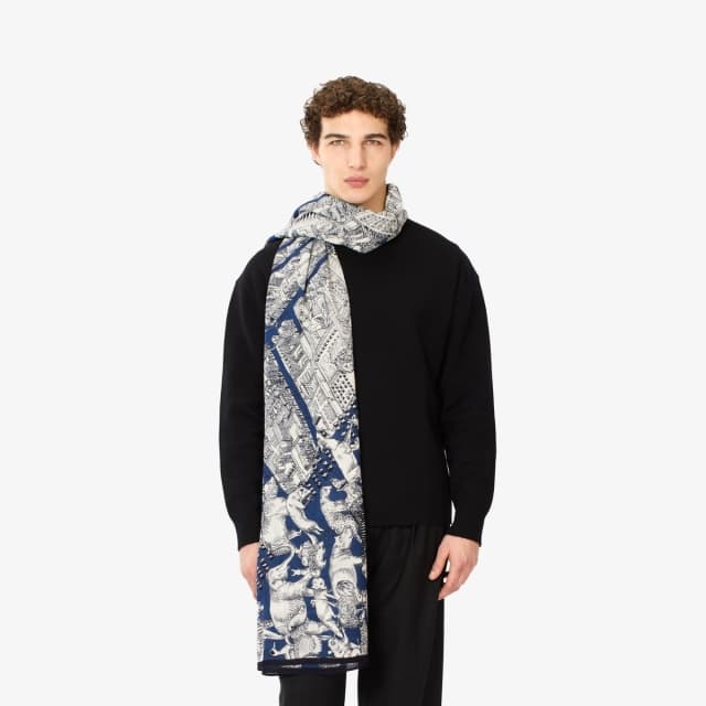 inouï editions Écharpe 100 - Turgot - Bleu foncé