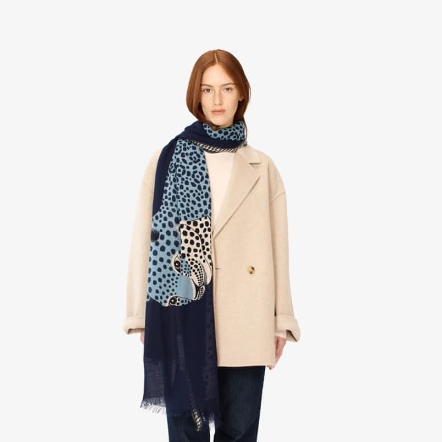 inouï editions Écharpe 70 - Mike - Bleu Marine