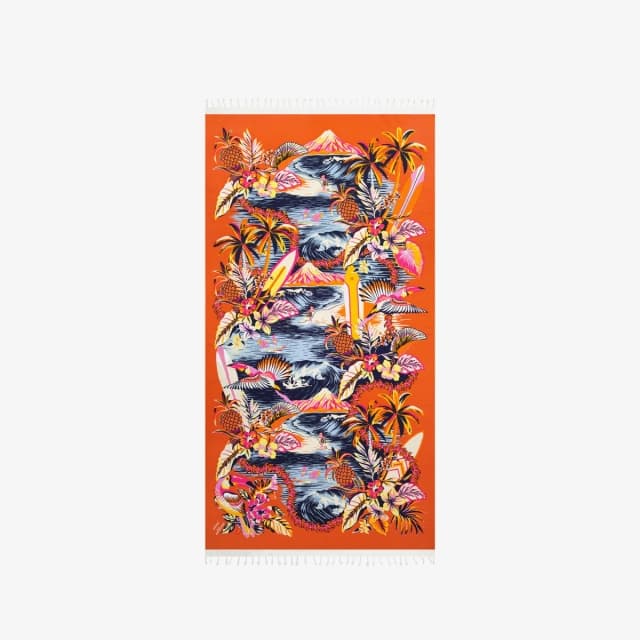 Inouï Editions Fouta 100 - Hawai - Orange