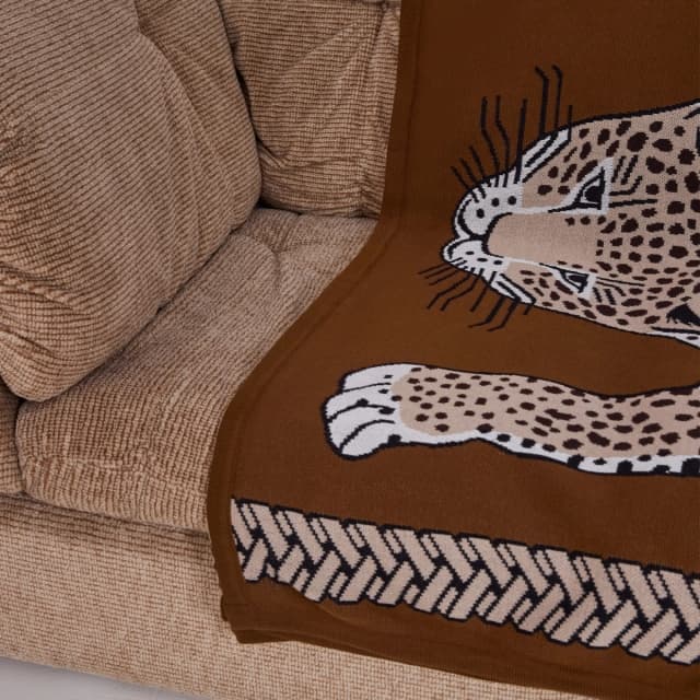 Inouï Editions Plaid 130 - Leopard - Beige