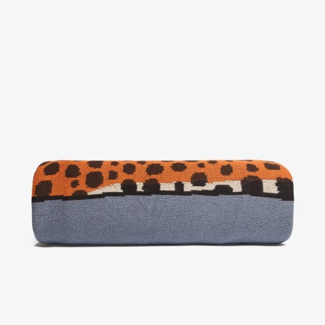 Inouï Editions Plaid 130 - Leopard - Bleu