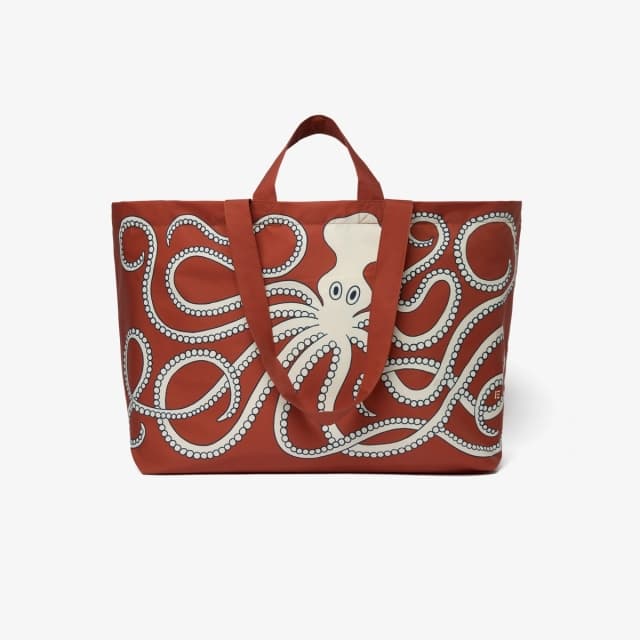 Inouï Editions Sac Maxi Shopper - Octopus - Orange