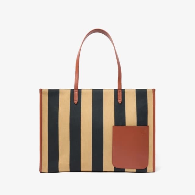 Inouï Editions Sac Shopping - Stripes - Sable