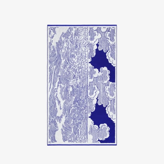 Inouï Editions Serviette De Plage - Oceanique - Bleu