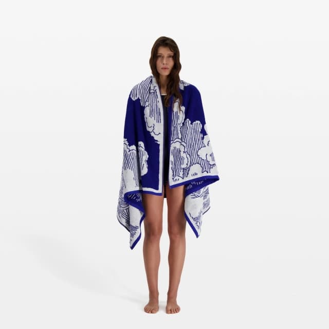 Inouï Editions Serviette De Plage - Oceanique - Bleu