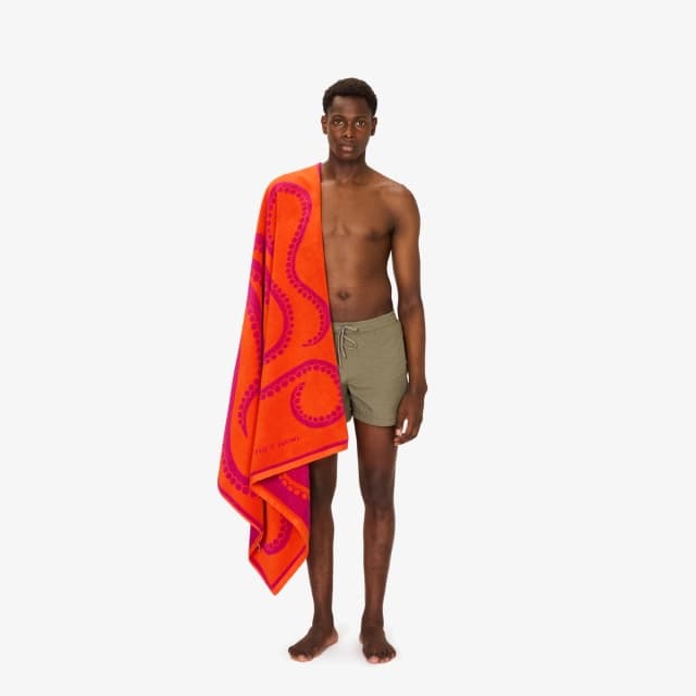 Inouï Editions Serviette De Plage - Octopus - Fuchsia