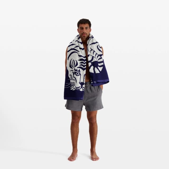 Inouï Editions Serviette De Plage - Todd - Bleu