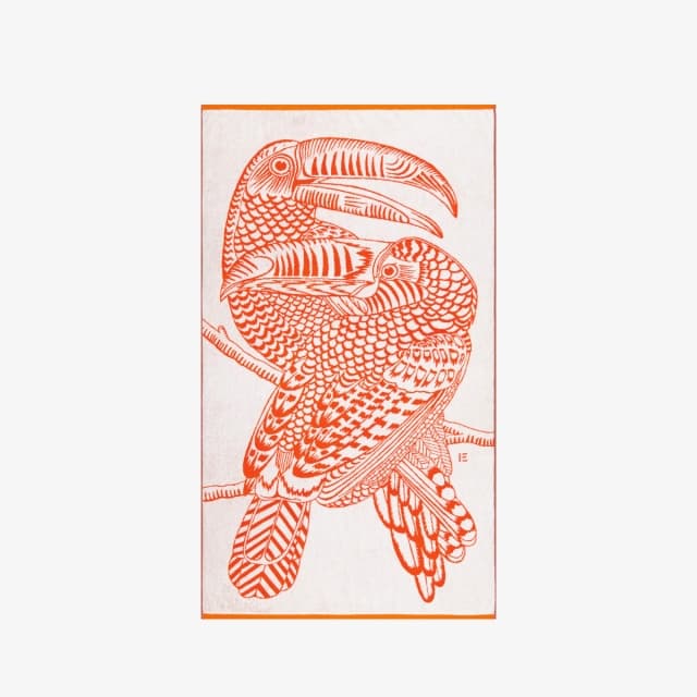 Inouï Editions Serviette De Plage - Toucan - Orange