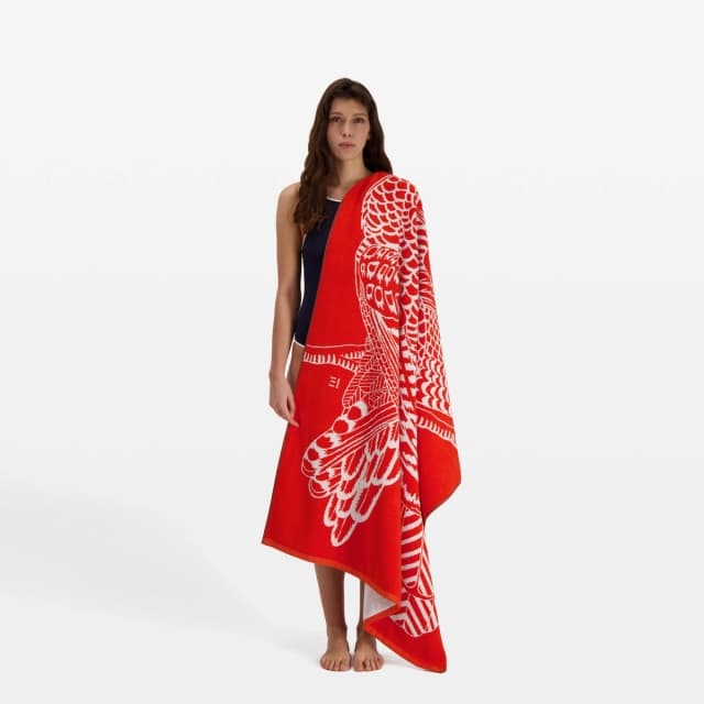 Inouï Editions Serviette De Plage - Toucan - Orange