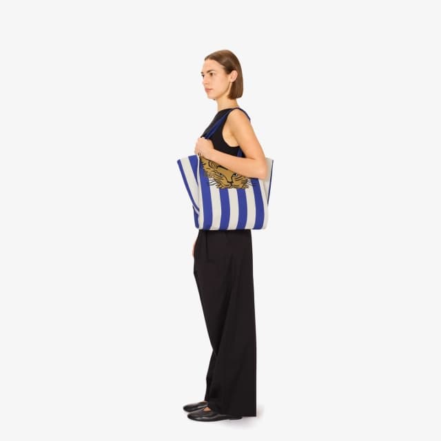 Inouï Editions Totebag - Baldo Stripes - Bleu Marine