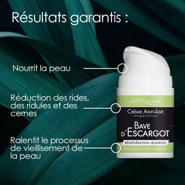 Institut Claude Bell Crème Anti-âge – Bave D’escargot : 50ml