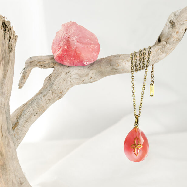 Institut Claude Bell Collier Quartz Rose