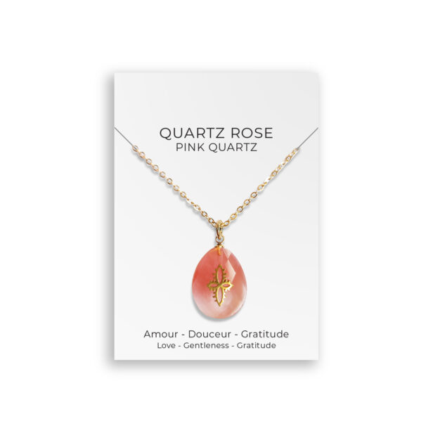 institut claude bell Collier Quartz Rose