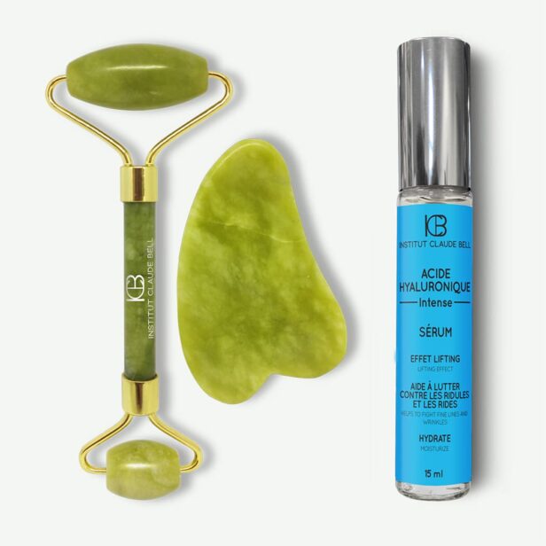 institut claude bell Rouleau & Gua Sha de Jade + Acide hyaluronique intense