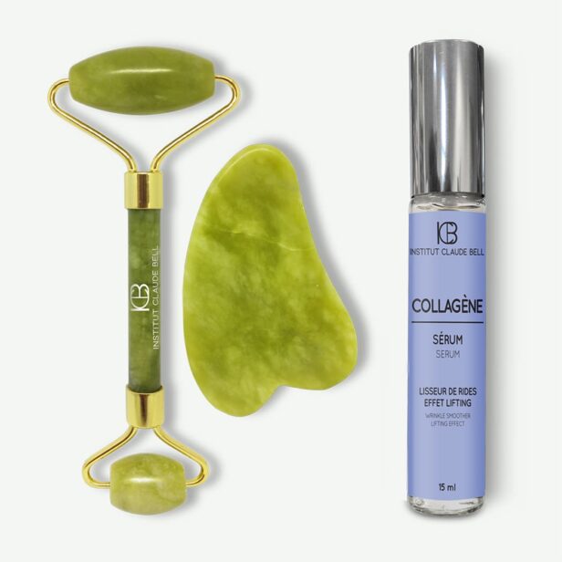 institut claude bell Rouleau & Gua Sha de Jade + Sérum collagène