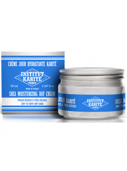 institut karité paris Crème Jour Hydratante Karité - Peaux Sèches à Très Sèches 50 ml - Crème de Lait