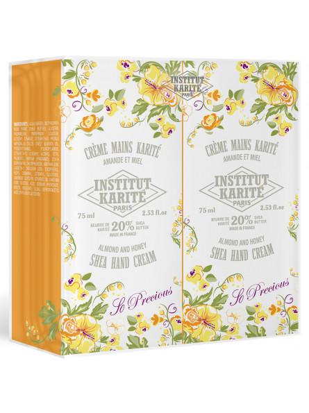 institut karité paris Duo Crèmes Mains Karité 75 mL - Amande & Miel