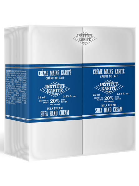 institut karité paris Duo Crèmes Mains Karité 75 ml - Crème de Lait