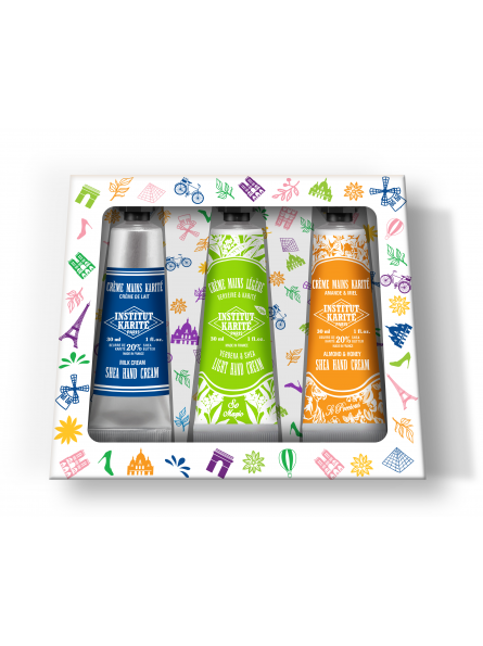 institut karité paris Trio Parisien Crèmes Mains Karité - Crème de Lait Verveine Amande & Miel
