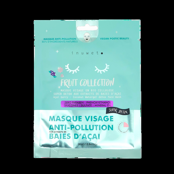 inuwet Masque visage - Anti-Pollution - Baies D'Acai