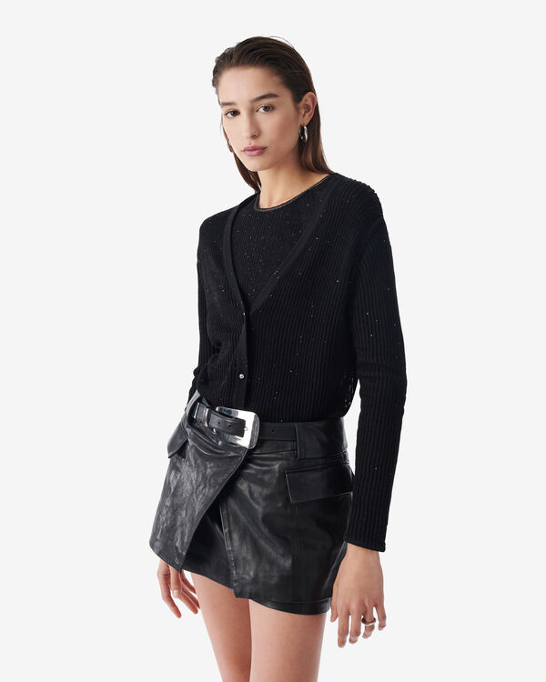 Iro CARDIGAN À PAILLETTES BLA01