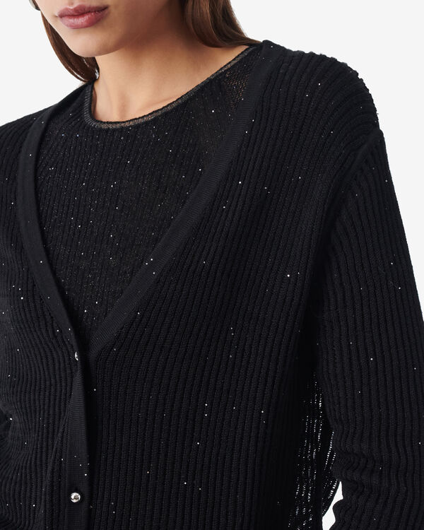 Iro CARDIGAN À PAILLETTES BLA01