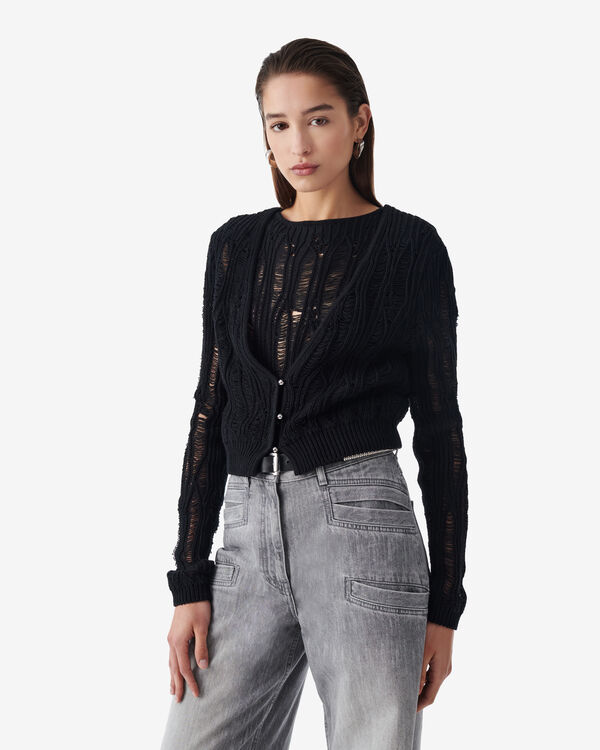 Iro CARDIGAN EN MAILLE LÂCHÉE BLA01