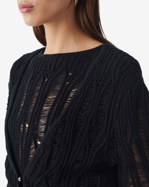 Iro CARDIGAN EN MAILLE LÂCHÉE BLA01