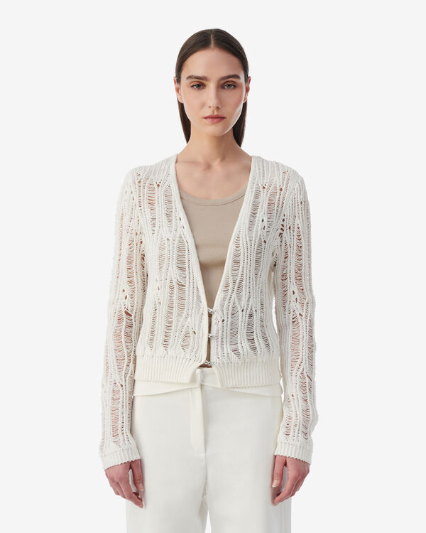 Iro CARDIGAN EN MAILLE LÂCHÉE BLA01