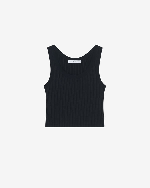 iro DÉBARDEUR CROP CÔTELÉ BLA01