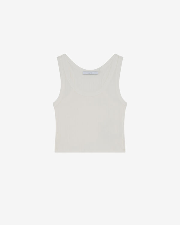 iro DÉBARDEUR CROP CÔTELÉ BLA01