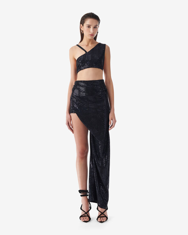 Iro JUPE ASYMÉTRIQUE À PAILLETTES BLA11