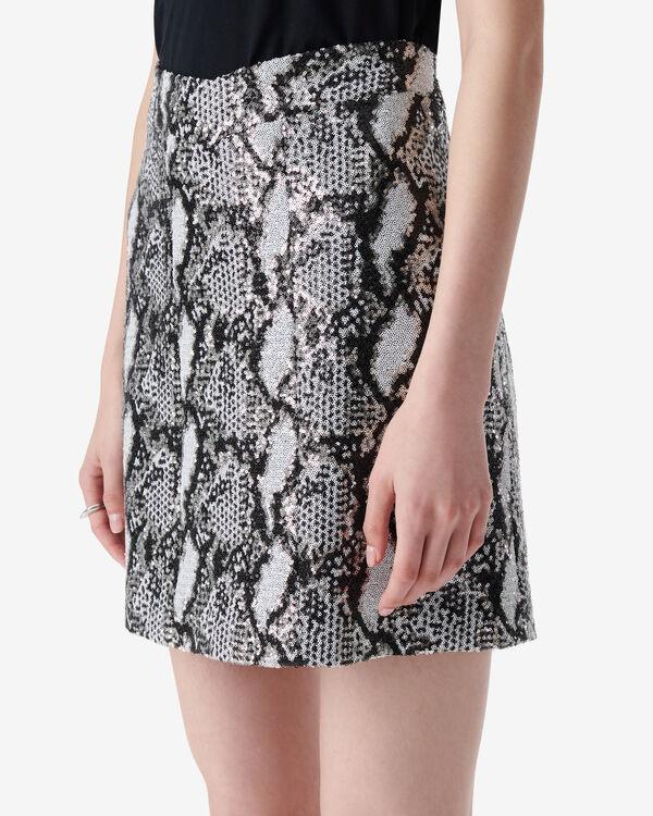Iro JUPE COURTE À SEQUINS BLA80