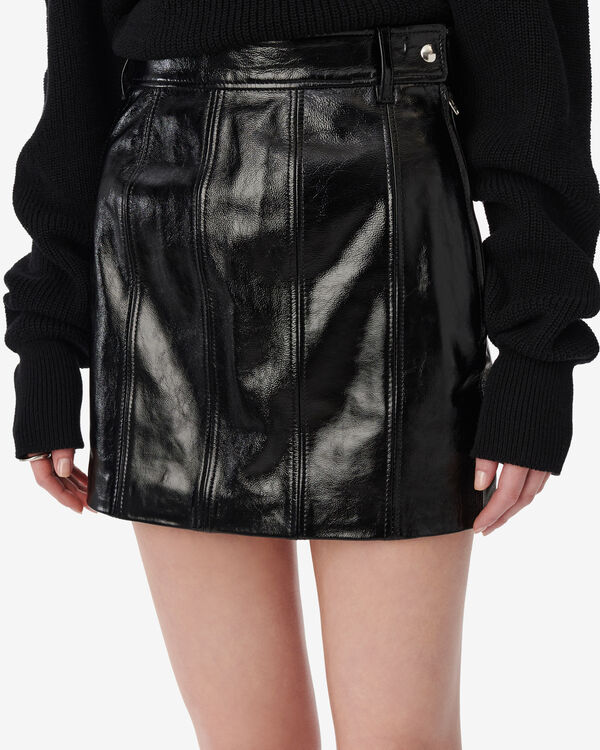 Iro JUPE COURTE EN CUIR BLA01