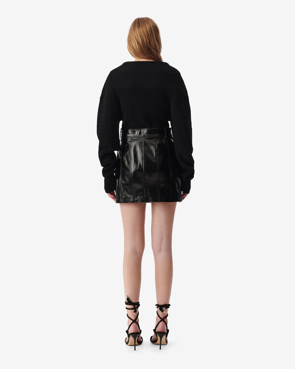 Iro JUPE COURTE EN CUIR BLA01