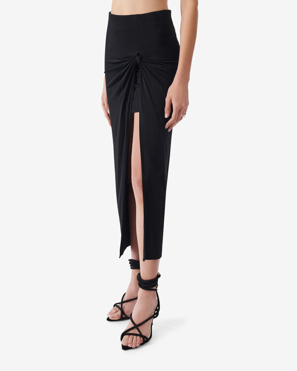 Iro JUPE LONGUE ASYMÉTRIQUE BLA01