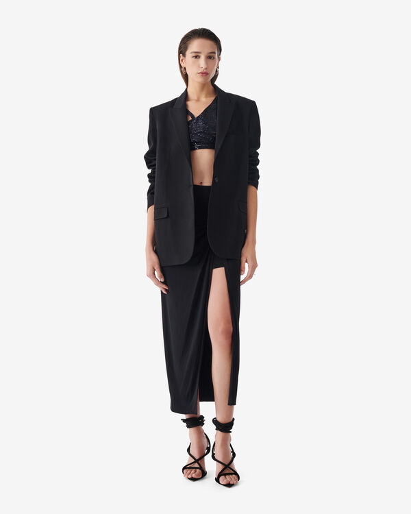 Iro JUPE LONGUE ASYMÉTRIQUE BLA01