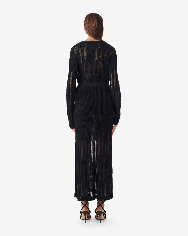 Iro JUPE LONGUE EN MAILLE LÂCHÉE BLA01